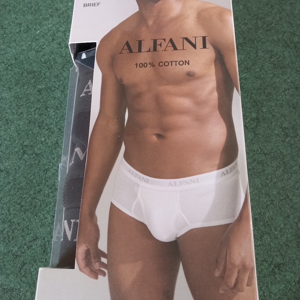 Alfani Men's Classic Black Cotton Briefs New in box Set of 4 Size XL 38-40